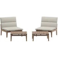 Solania 4-Piece Conversation Set in Coral Sand by International Home Miami