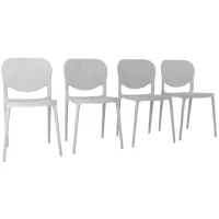 Amazonia Outdoor Dining Chair - Set of 4 in White by International Home Miami