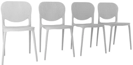 Amazonia Outdoor Dining Chair - Set of 4 in White by International Home Miami