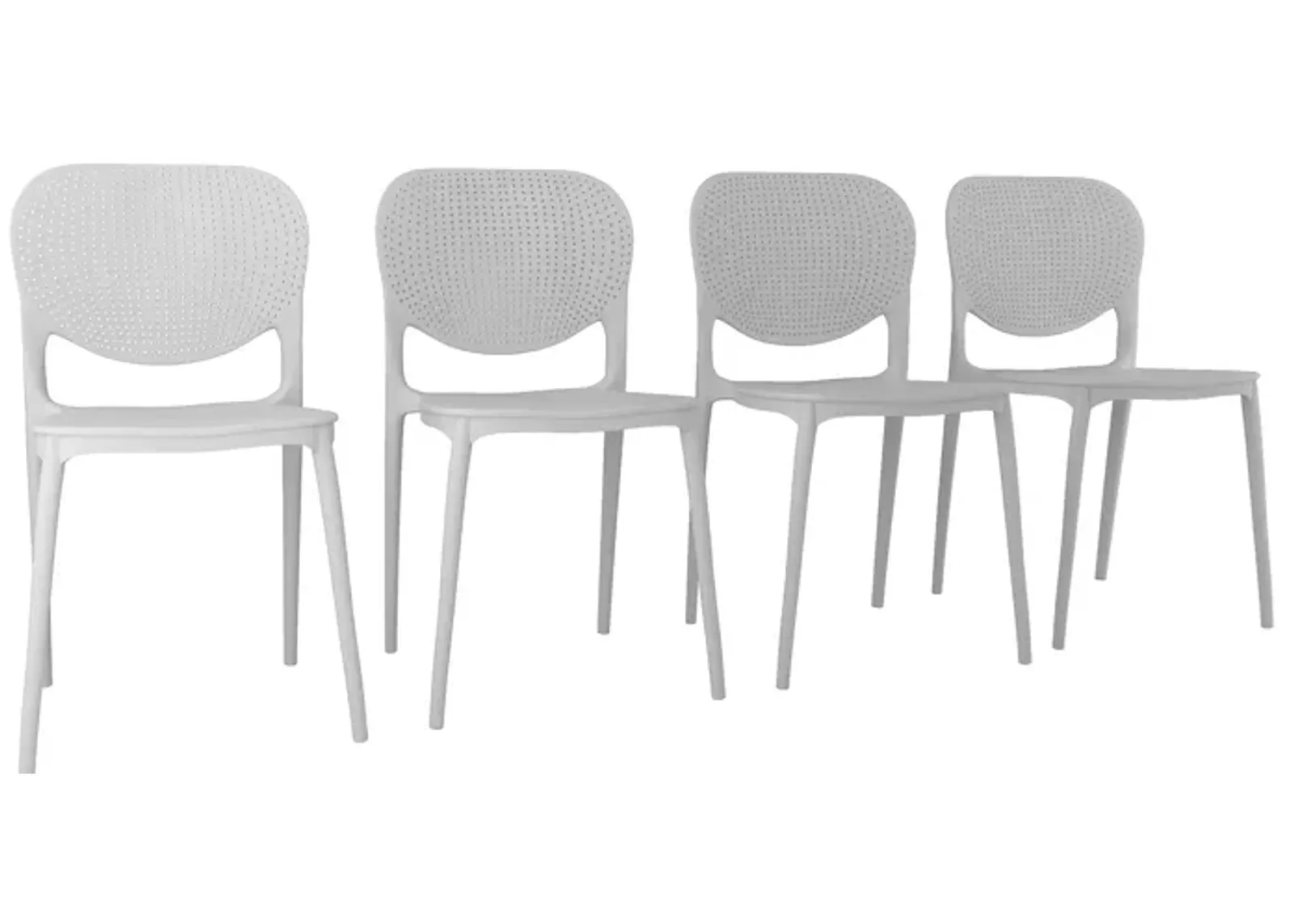 Amazonia Outdoor Dining Chair - Set of 4 in White by International Home Miami