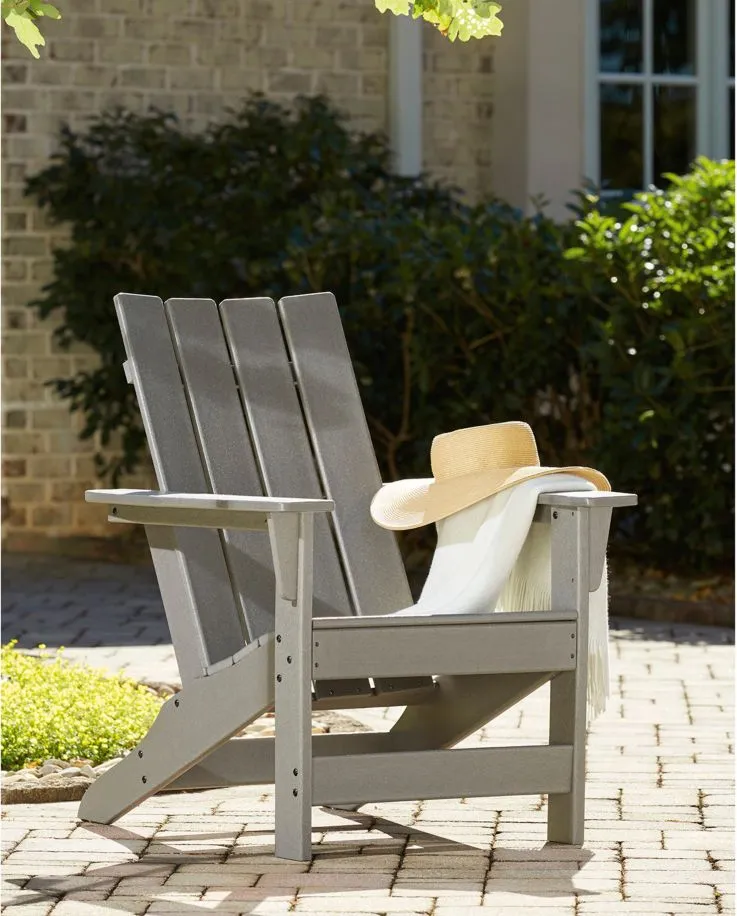 Visola Outdoor Adirondack Chair in Stone by Ashley Express