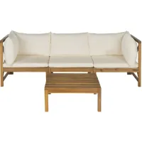 Kyoga 3-pc... Outdoor Modular Sectional Sofa in Brown by Safavieh