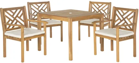 Alton 5-pc. Outdoor Dining Set in Brown by Safavieh