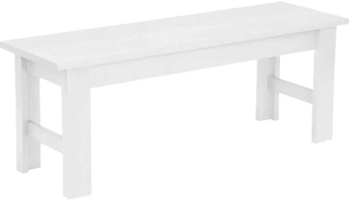 Generation Recycled Outdoor Bench in White by C.R. Plastic Products