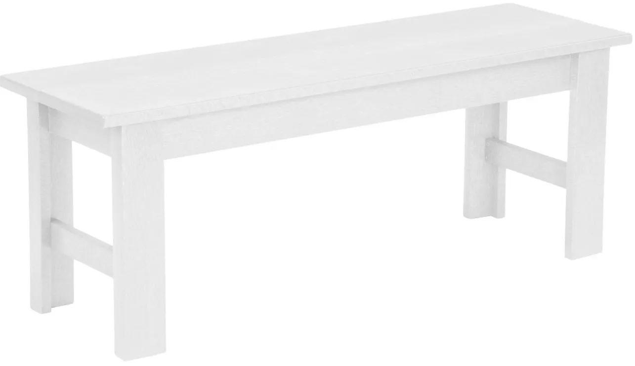 Generation Recycled Outdoor Bench in White by C.R. Plastic Products