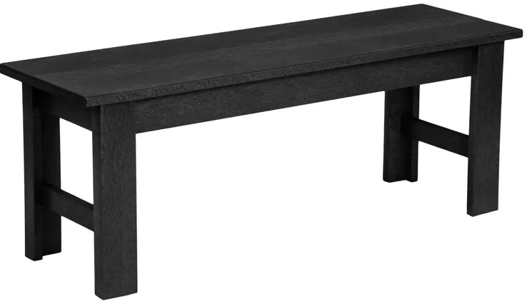 Generation Recycled Outdoor Bench in Black by C.R. Plastic Products