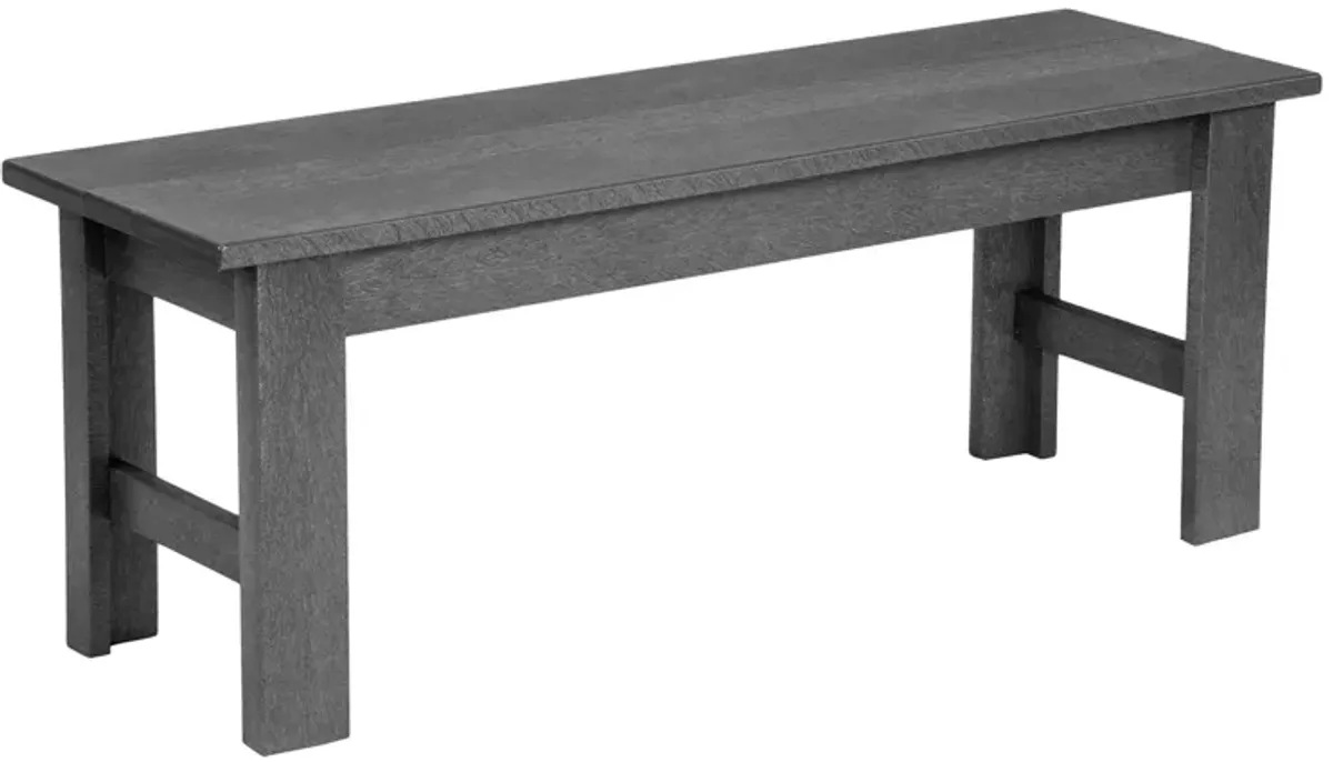 Generation Recycled Outdoor Bench in Slate Gray by C.R. Plastic Products