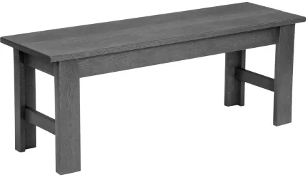 Generation Recycled Outdoor Bench in Gray by C.R. Plastic Products