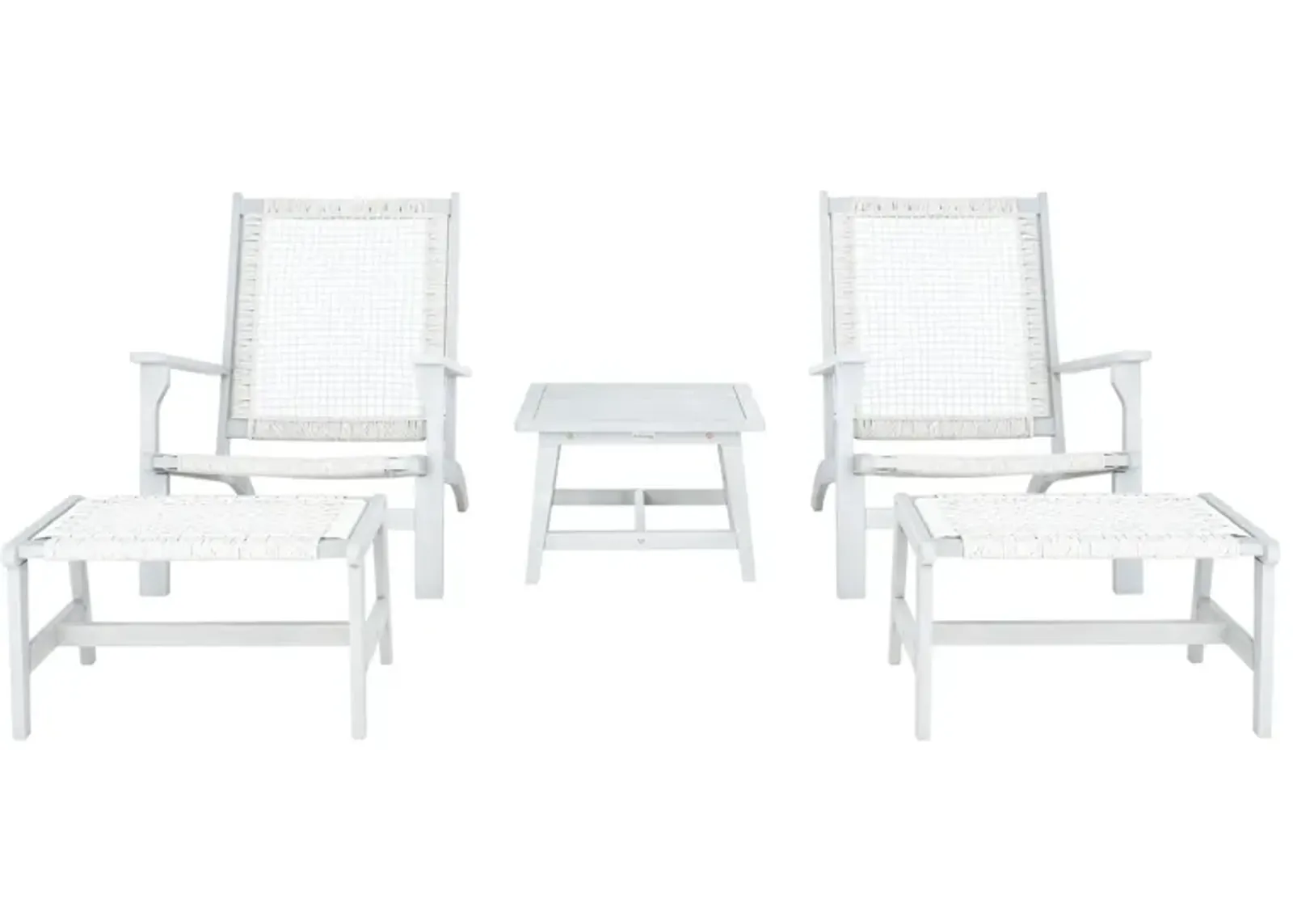 Kelsey 5-pc. Patio Set in White by Safavieh