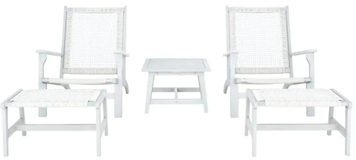 Kelsey 5-pc. Patio Set in White by Safavieh