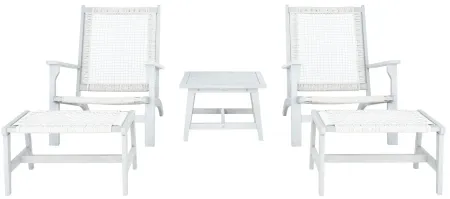 Kelsey 5-pc. Patio Set in White by Safavieh