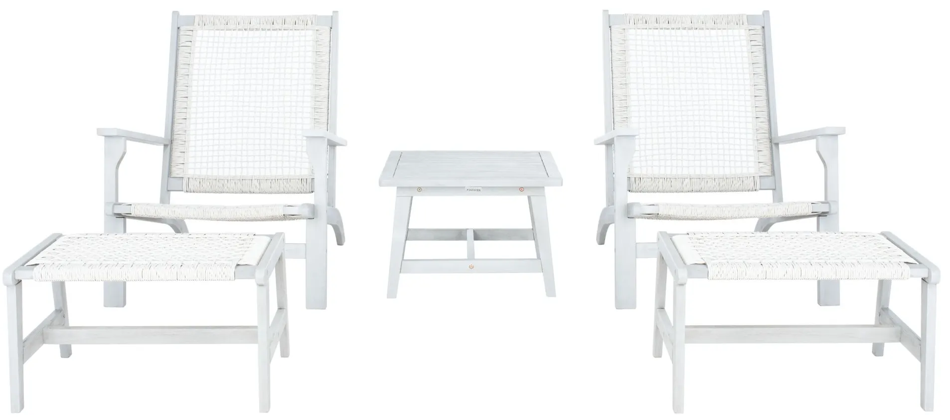 Kelsey 5-pc. Patio Set in White by Safavieh
