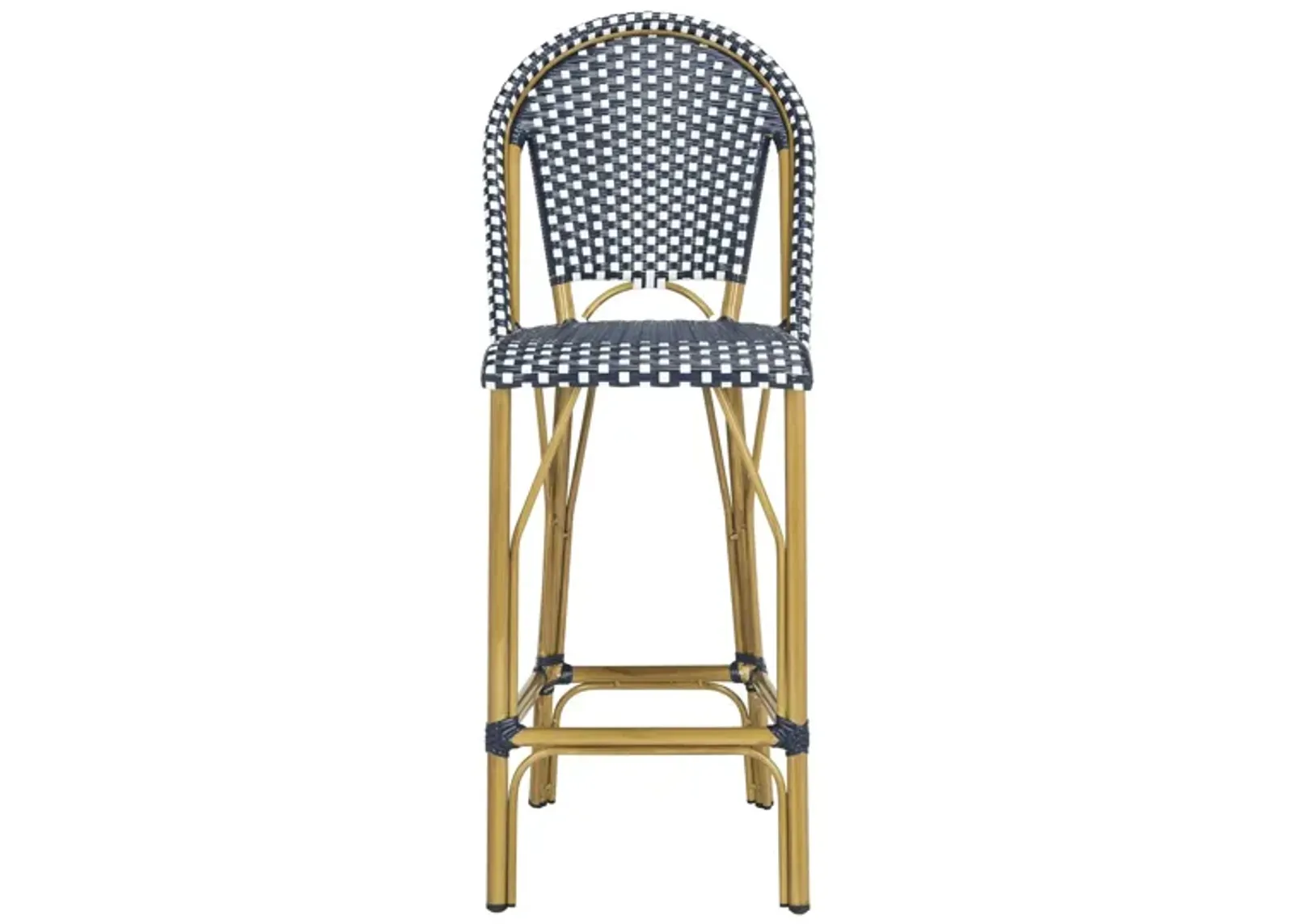 Blaze Outdoor French Bistro Bar Stool in Lime by Safavieh