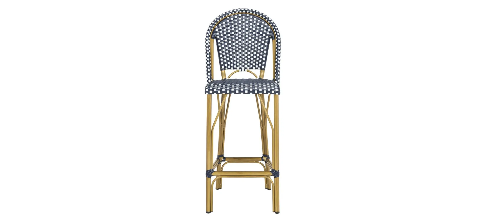 Blaze Outdoor French Bistro Bar Stool in Lime by Safavieh