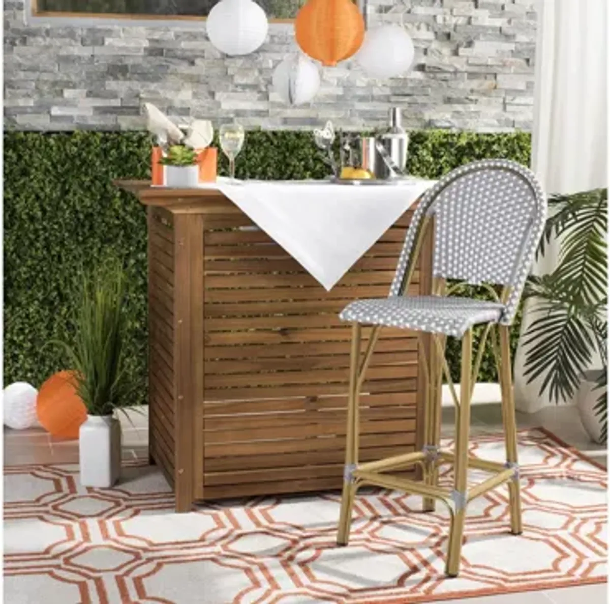 Blaze Outdoor French Bistro Bar Stool