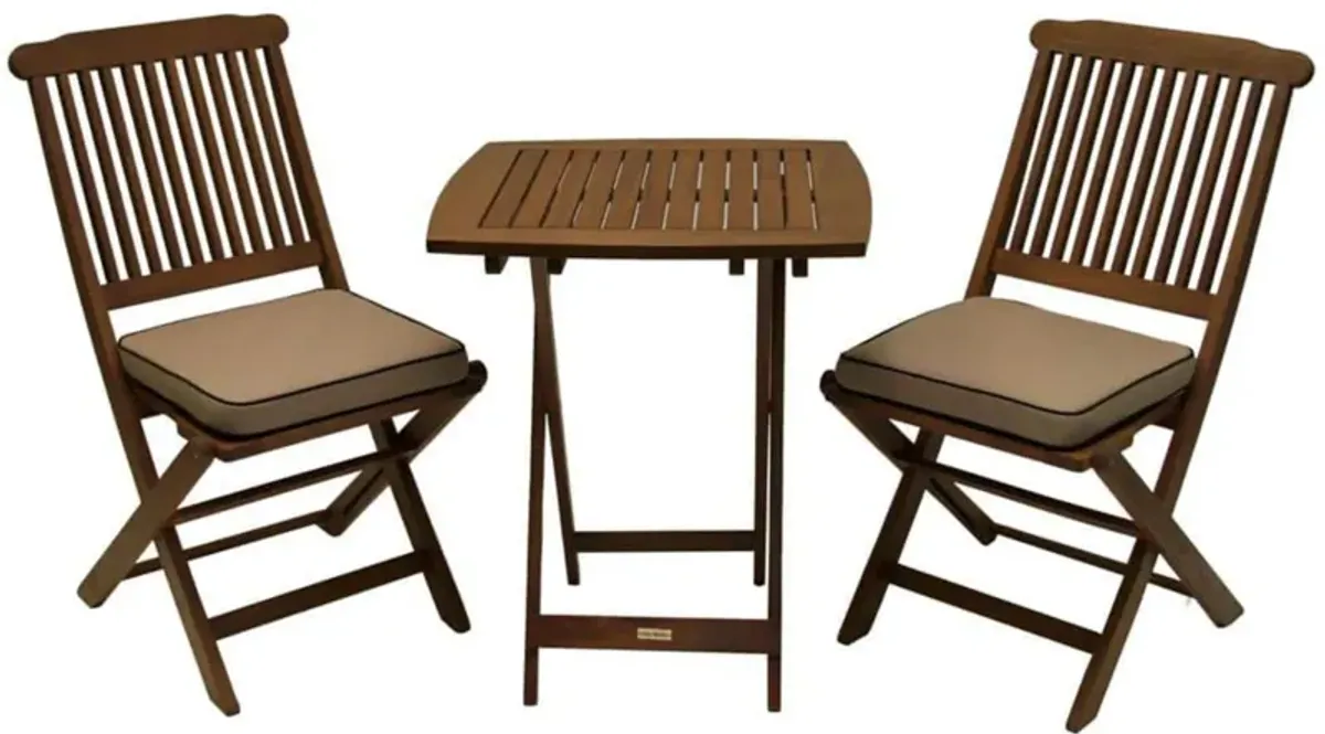 Ladybug 3-pc. Outdoor Bistro Set in Gray by Outdoor Interiors