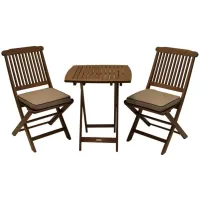 Ladybug 3-pc Outdoor Bistro Set in Gray by Outdoor Interiors