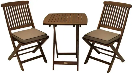 Ladybug 3-pc Outdoor Bistro Set in Gray by Outdoor Interiors