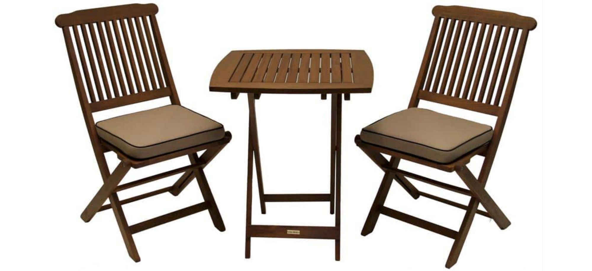 Ladybug 3-pc. Outdoor Bistro Set in Brown and beige by Outdoor Interiors