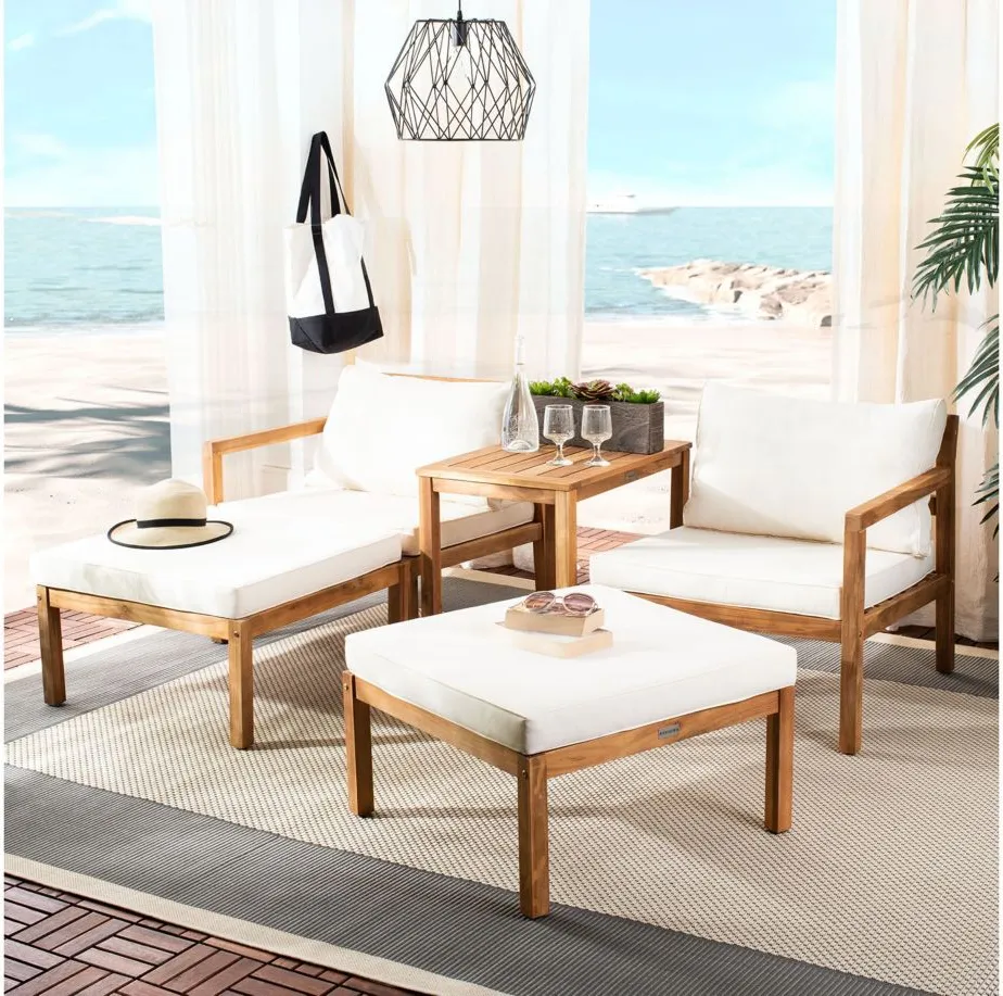 Katara 5-pc. Patio Set in Brown by Safavieh