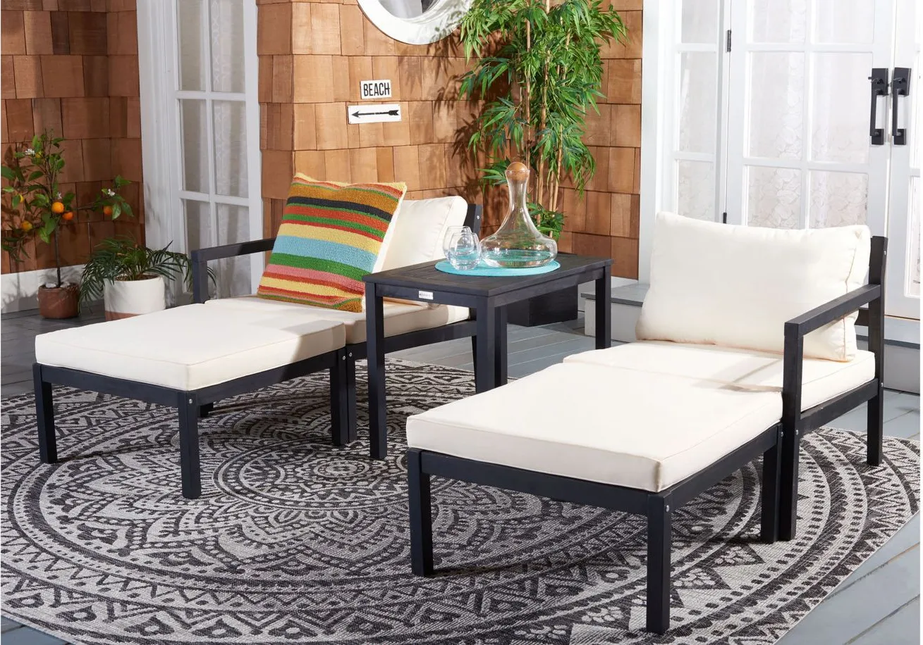 Katara 5-pc. Patio Set in Stone Gray by Safavieh