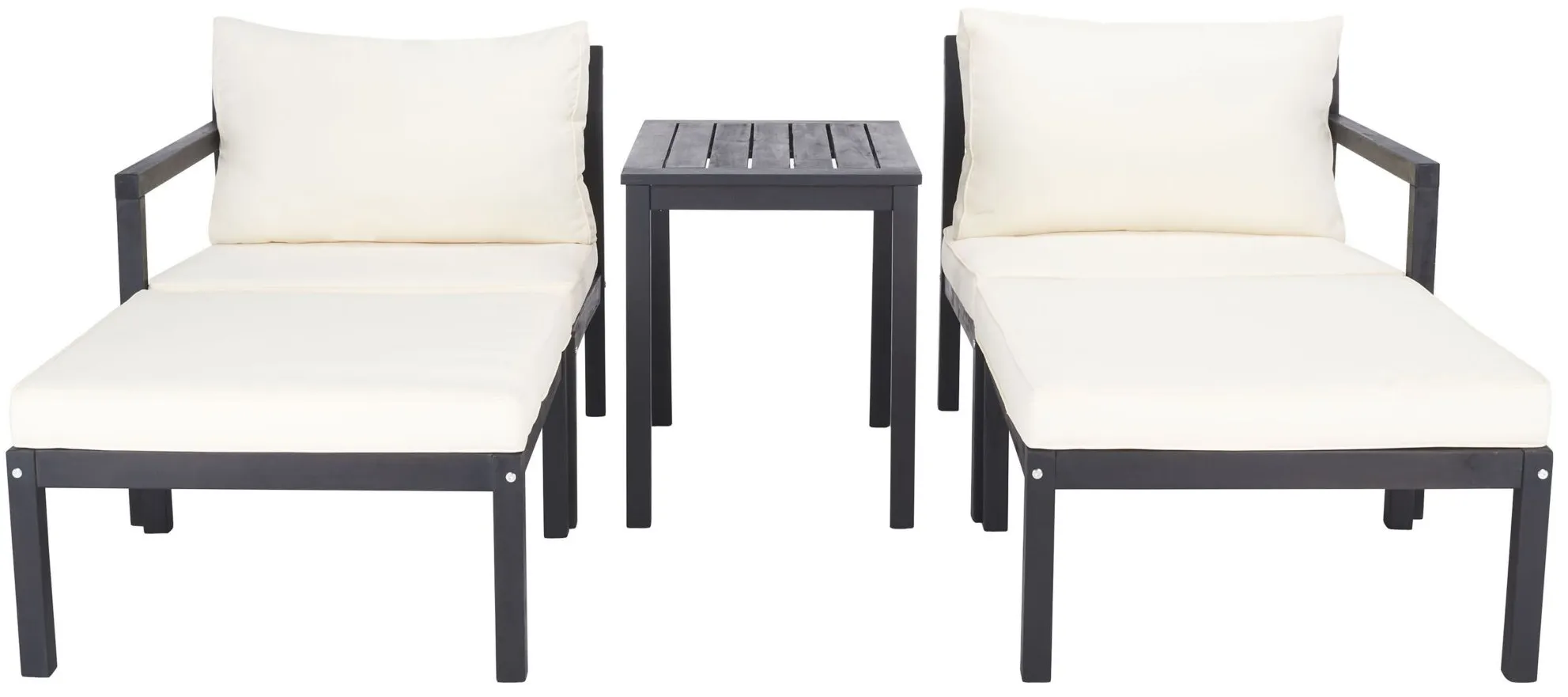 Katara 5-pc. Patio Set in Stone Gray by Safavieh