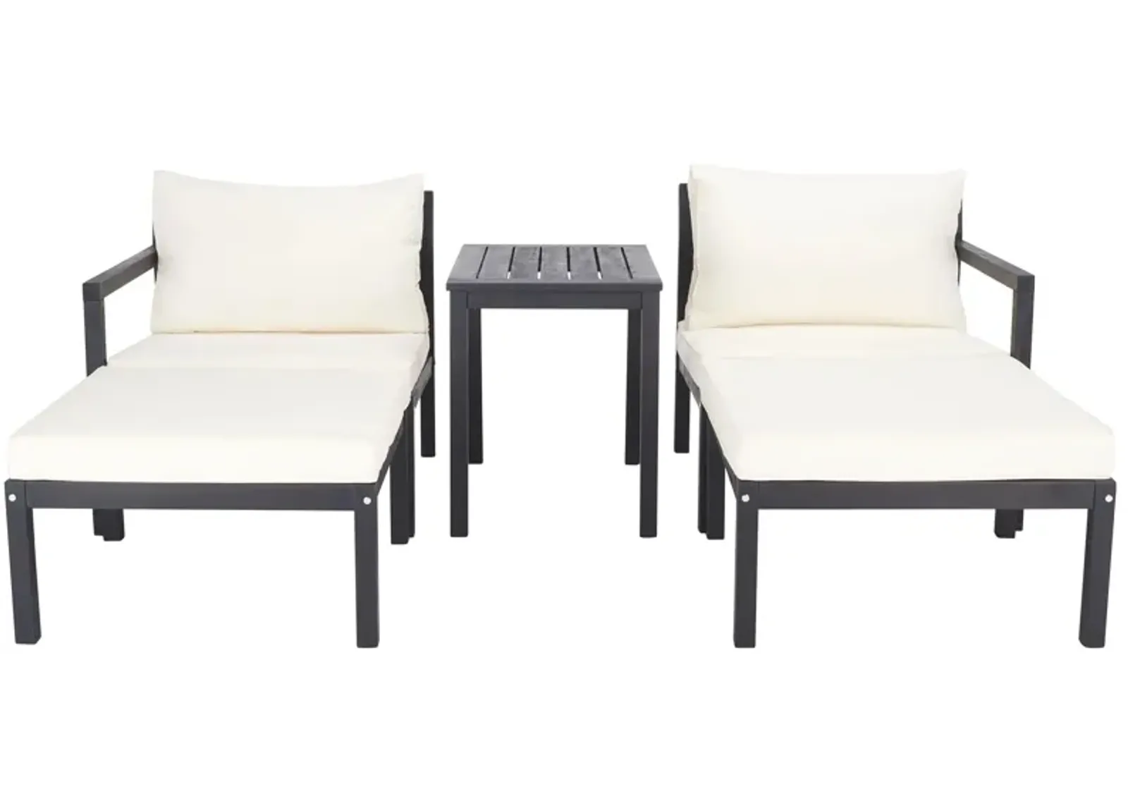 Katara 5-pc. Patio Set in Stone Gray by Safavieh