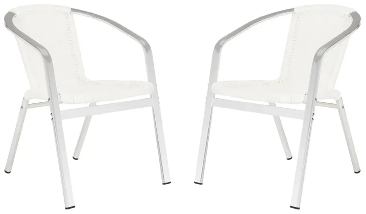 Bruna Outdoor Stacking Armchair - Set of 2 in Iris by Safavieh