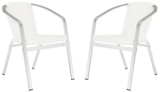 Bruna Outdoor Stacking Armchair - Set of 2 in Iris by Safavieh