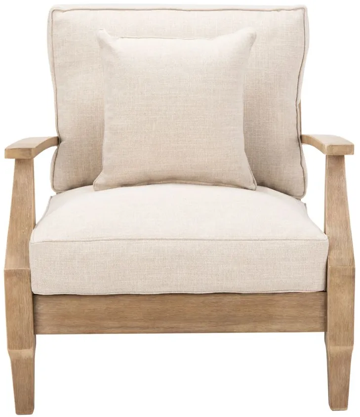 Gabbi Wood Patio Armchair in Graystone by Safavieh