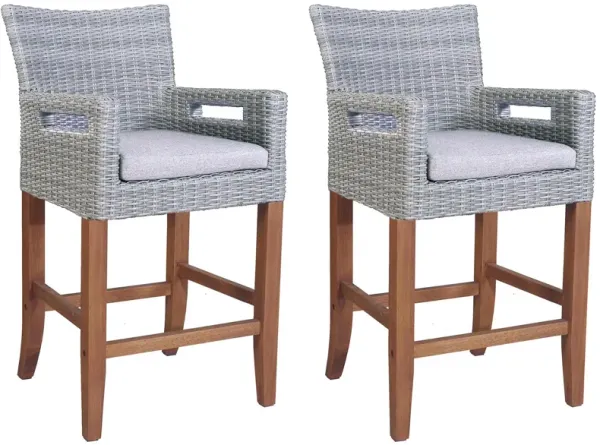 Bassey Outdoor Balcony Height Armchair - Set of 2