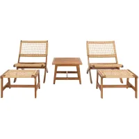 Gresley 5-pc. Patio Set in Red Rock by Safavieh