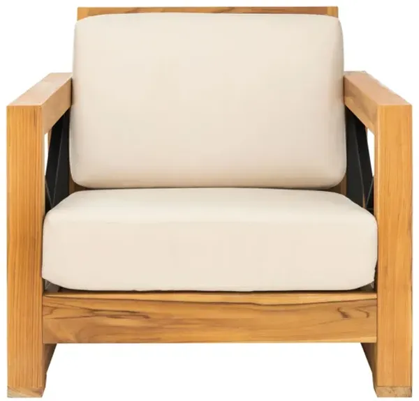 Carli Outdoor Brazilian Teak Club Chair