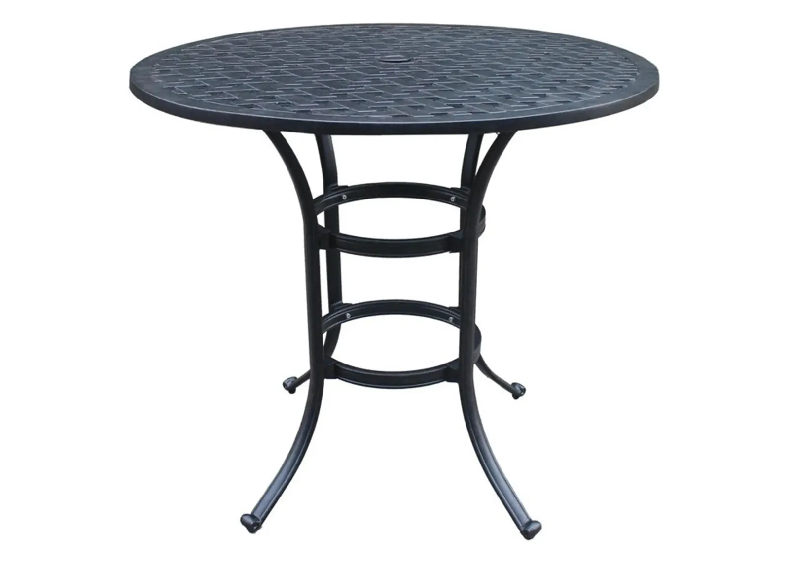 Castle Rock Outdoor Round Bar Table in Dark Lava Bronze by Bellanest