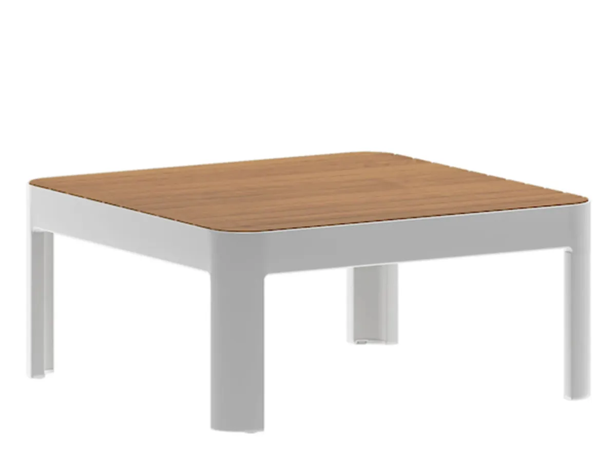 Portals Patio Coffee Table in Milky White by International Home Miami