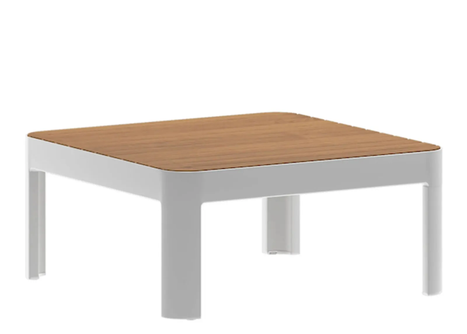 Portals Patio Coffee Table in Milky White by International Home Miami