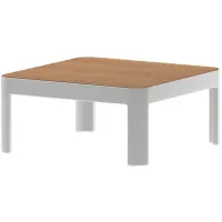 Portals Patio Coffee Table in Milky White by International Home Miami