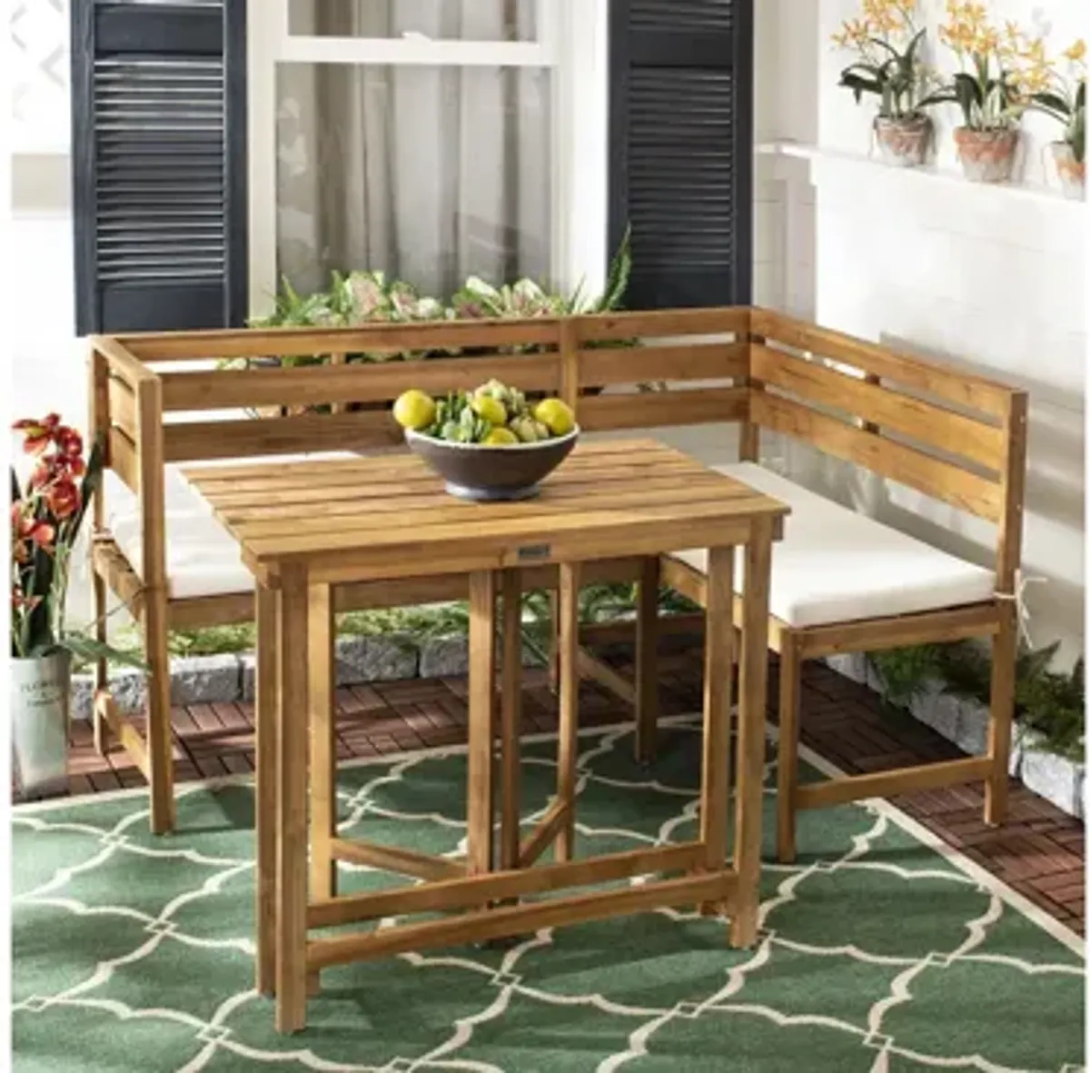 Benaya 3-pc. Outdoor Nook Dining Set