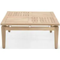 Solania Patio Coffee Table in Light Teak by International Home Miami