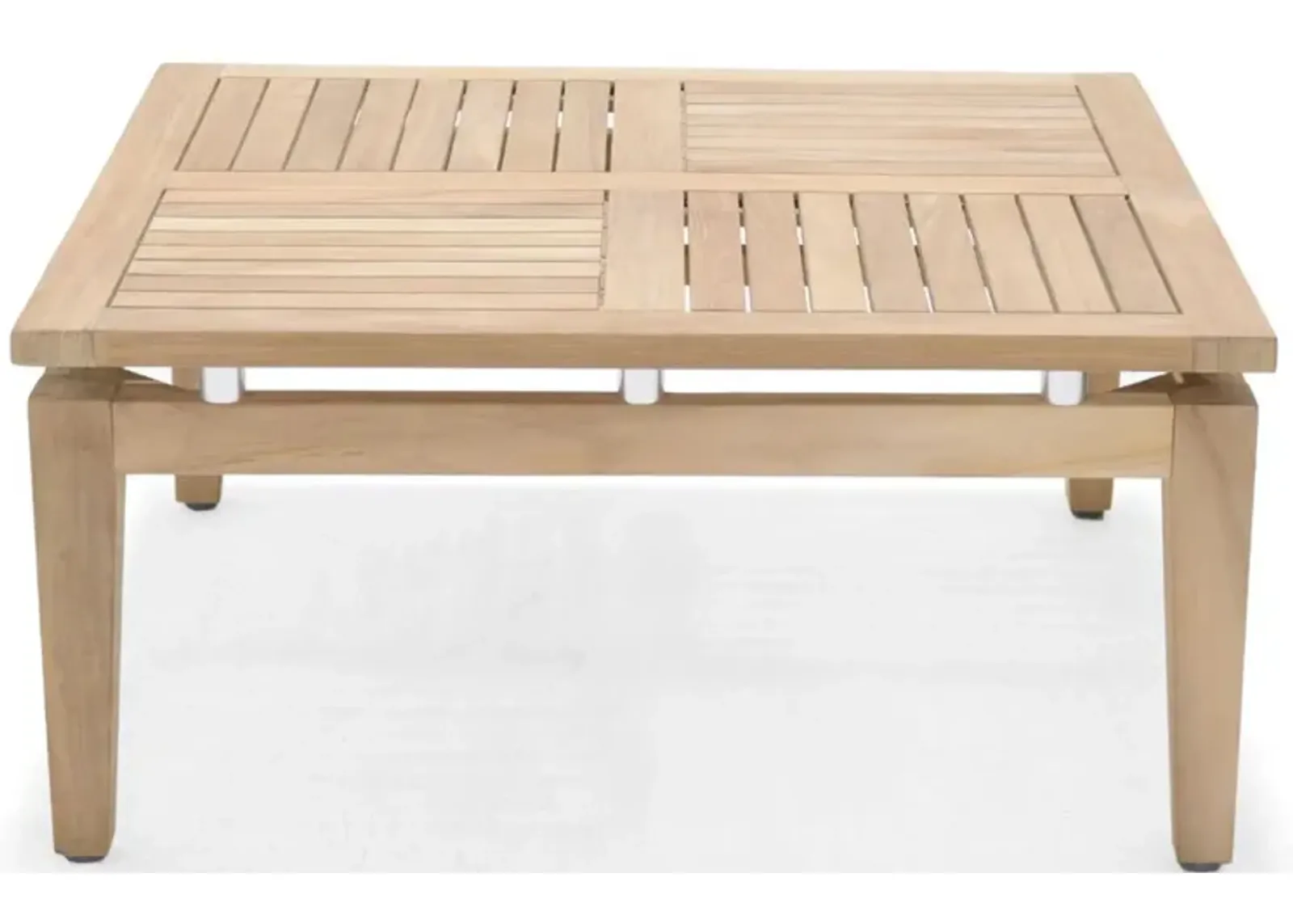 Solania Patio Coffee Table in Light Teak by International Home Miami