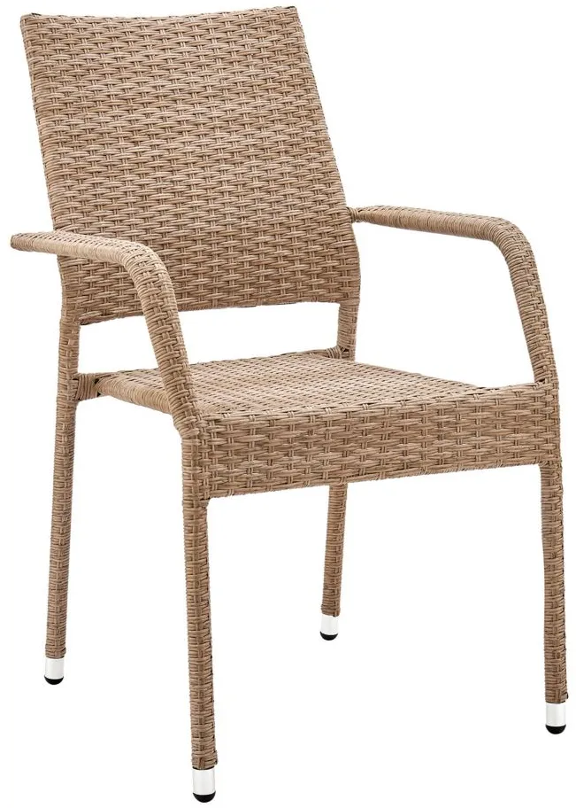 Alinsky Outdoor Patio Dining Armchair in Tobacco by Manhattan Comfort