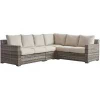 Java 4-pc Squared Outdoor Sectional in Sandstone by South Sea Outdoor Living