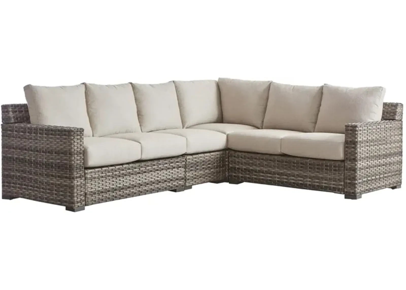 Java 4-pc Squared Outdoor Sectional in Sandstone by South Sea Outdoor Living