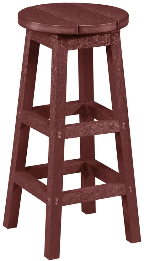 Capterra Casual Recycled Outdoor Barstool in Red Rock by C.R. Plastic Products