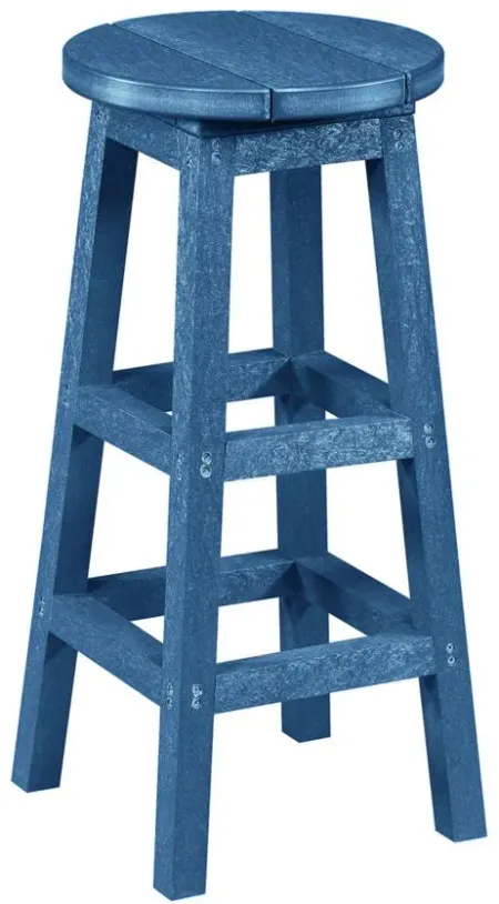 Capterra Casual Recycled Outdoor Barstool in Pacific Blue by C.R. Plastic Products
