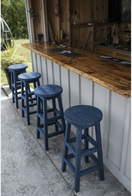 Capterra Casual Recycled Outdoor Barstool in Atlantic Navy by C.R. Plastic Products