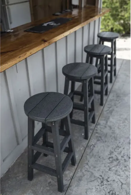 Capterra Casual Recycled Outdoor Barstool in Brown by C.R. Plastic Products