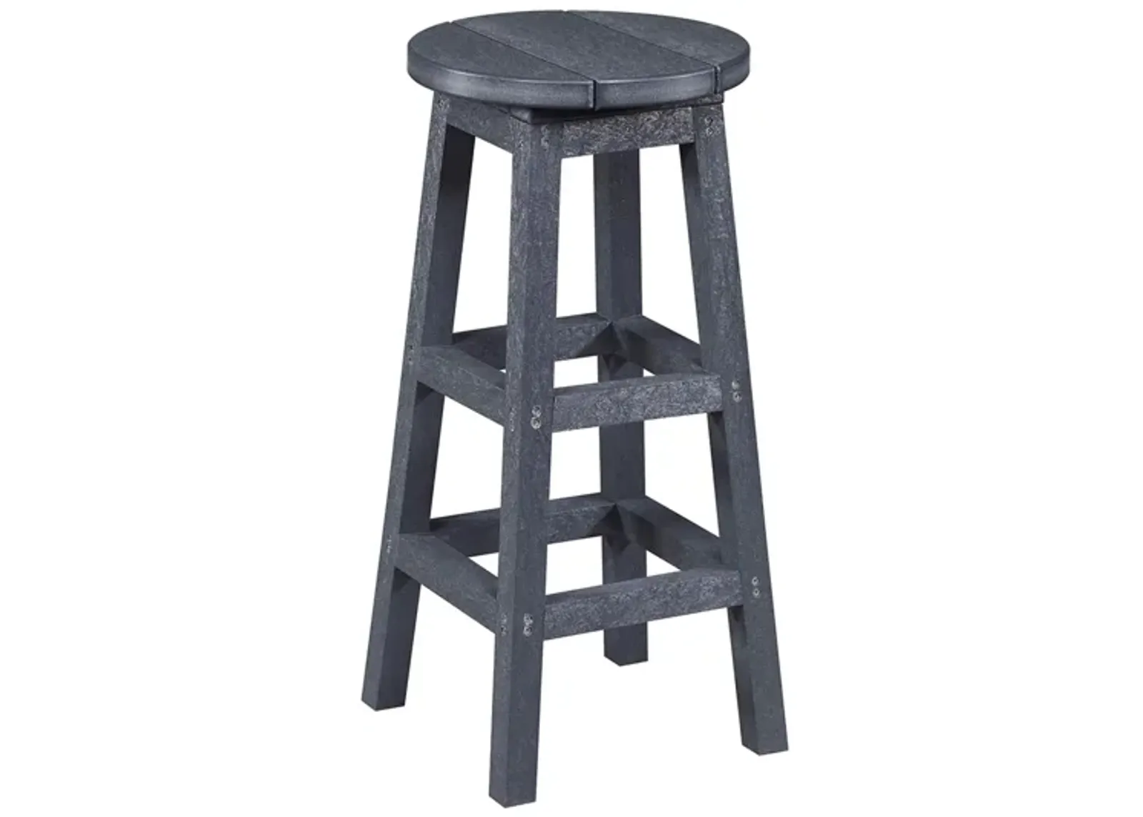 Capterra Casual Recycled Outdoor Barstool in Graystone by C.R. Plastic Products