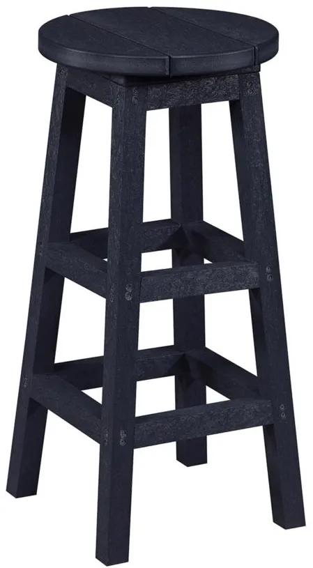Capterra Casual Recycled Outdoor Barstool in Onyx by C.R. Plastic Products