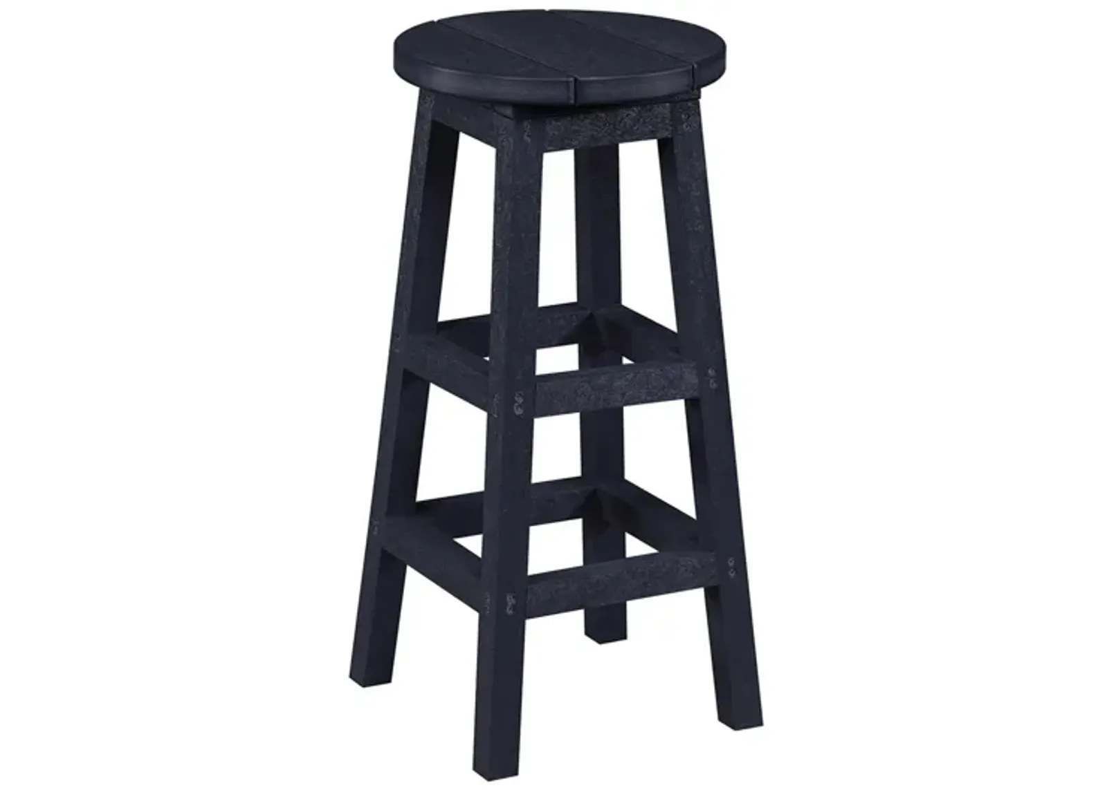 Capterra Casual Recycled Outdoor Barstool in Onyx by C.R. Plastic Products